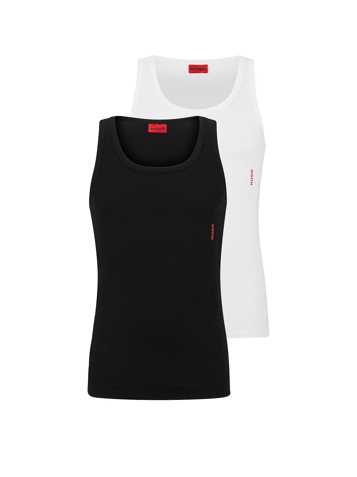 HUGO | Shirt 2er Pkg. white | schwarz